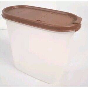 Vintage Tupperware 1613-24 With Flip Top Pour Brown